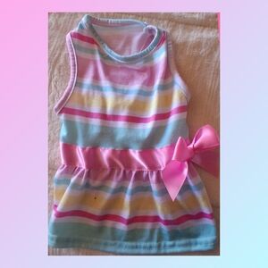 🌸3/$10-Striped Pink and Blue Dog Dress